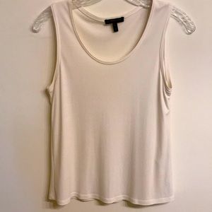 Almost white 100% Silk Top Petite Small